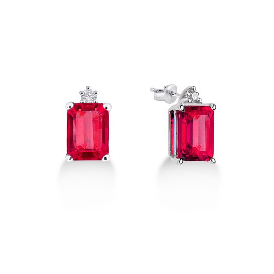 Orecchini Lux Gioielli Donna in Oro bianco Rubino 1.30 Ct ORLK3072RU;130;9B - ORLK3072RU;130;9B
